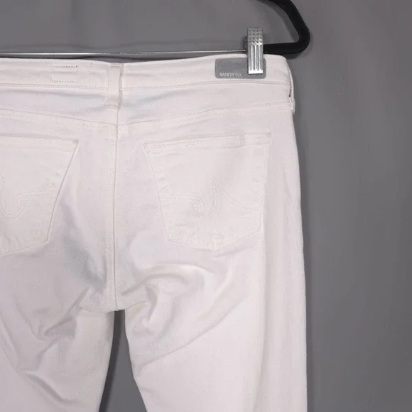 AG ADRIANO GOLDSCHMIED Women's Jeans 28R THE ANGEL Boot Cut Flare White USA MADE - Picture 14 of 15